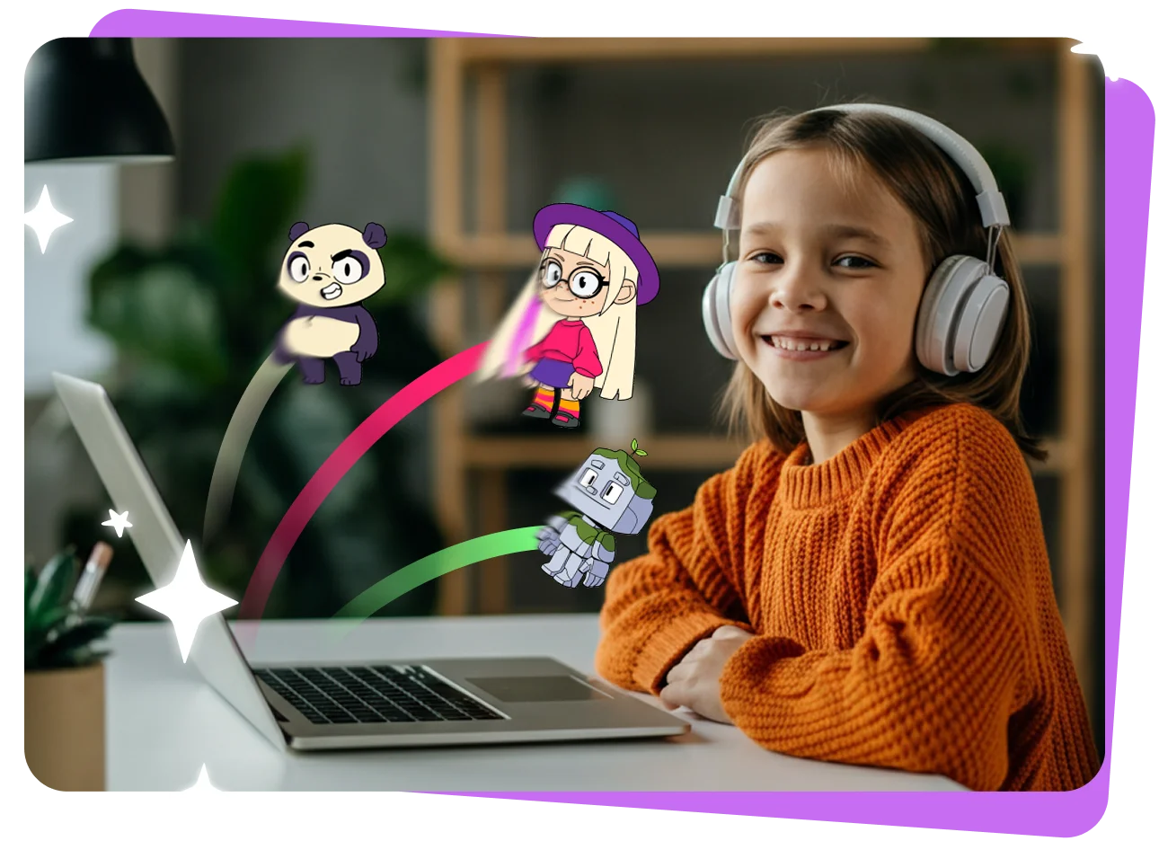 Child learning English